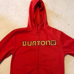 Burton Zip-Up Hoodie, Size Medium, Orange